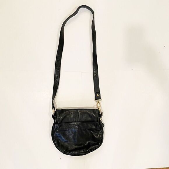 Helena De Natalis Black Leather Foldover Handbag - Picture 6 of 11